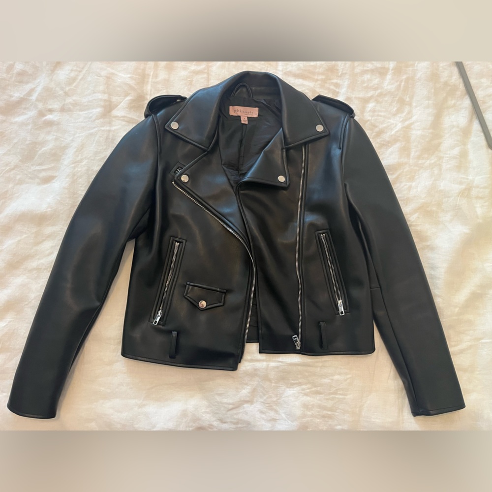 Philosophy Faux Leather Moto Jacket